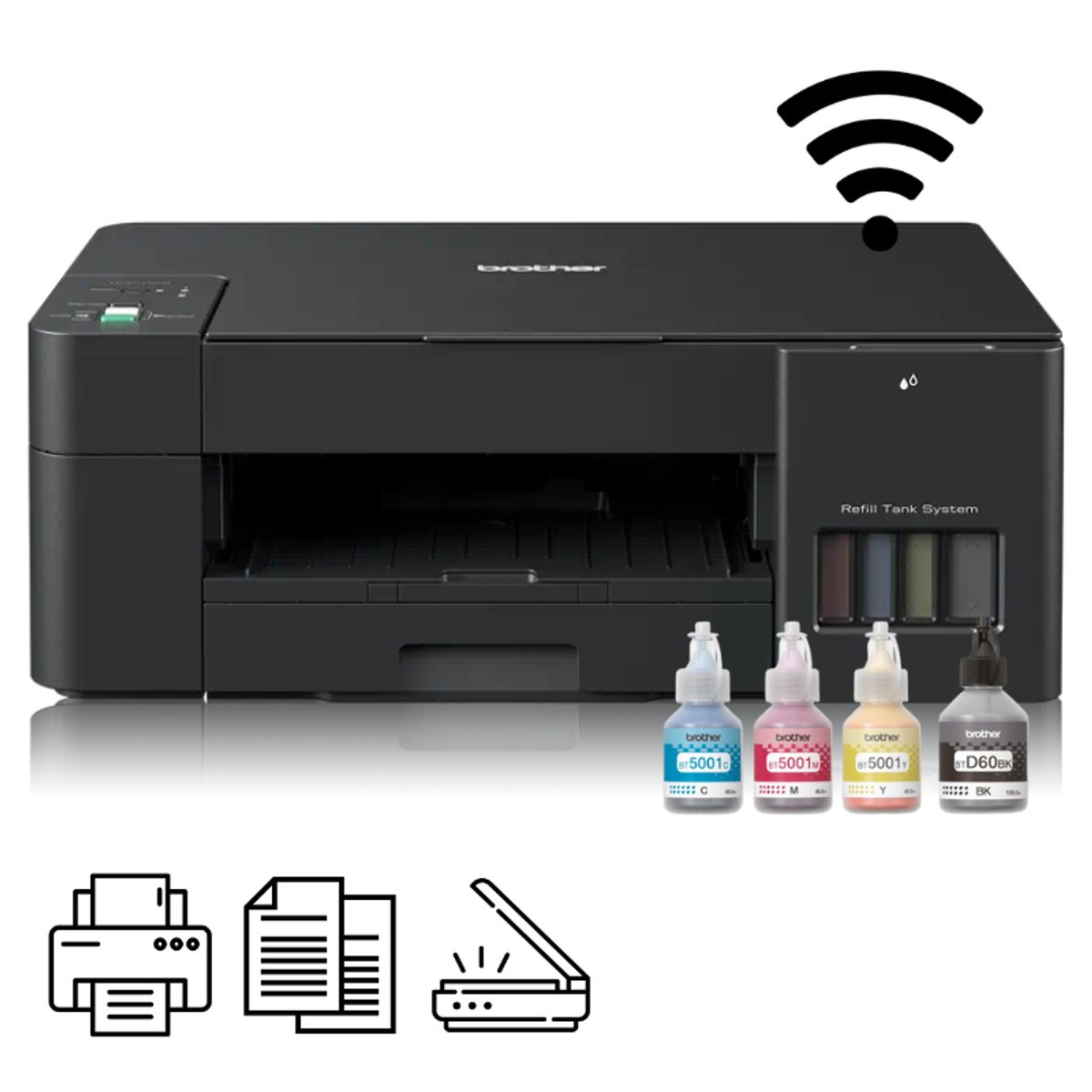 BROTHER - Impresora Multifuncional DCP-T420 WIFI