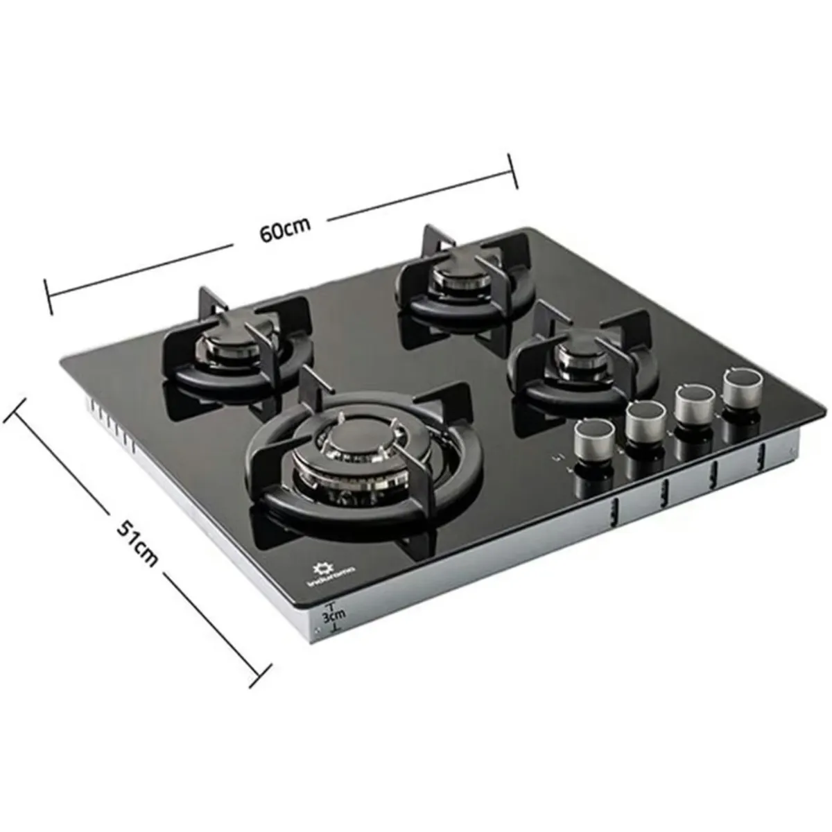 INDURAMA - Encimera Indurama EGI-604VDNEG 4 Quemadores