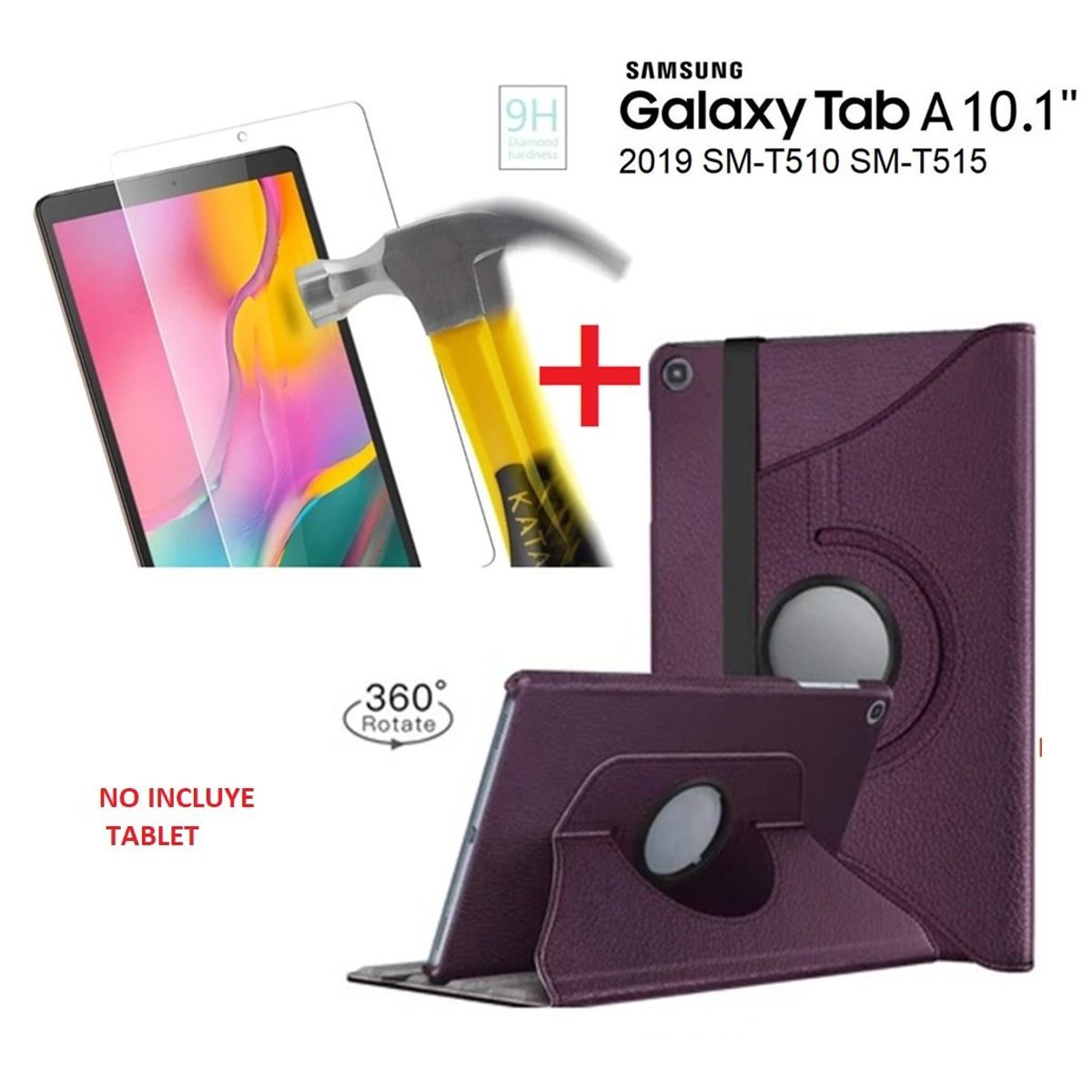 GENERICO - Funda Case con Mica de Vidrio 9h para Samsung Tab A 10,1 2019 SM-T510.