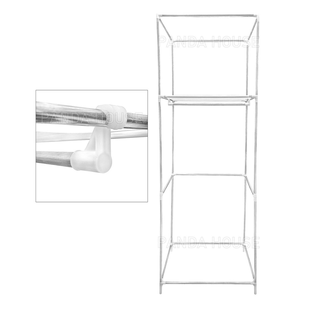 SM - ROPERO ORGANIZADOR ARMABLE DE TELA DE 1 CUERPO - MARRON