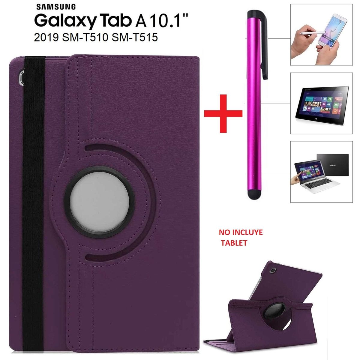 GENERICO - Funda Giratoria con Lapiz Tactil para Samsung Tab A 10,1 2019 SM-T510.