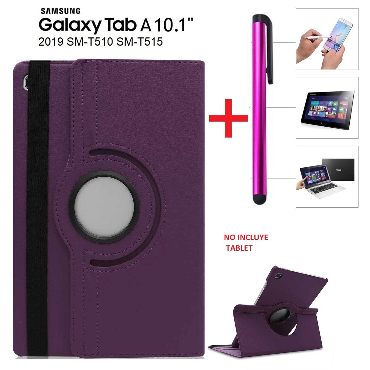 GENERICO - Funda Giratoria con Lapiz Tactil para Samsung Tab A 10,1 2019 SM-T510.