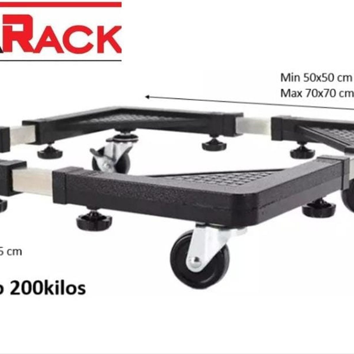 GENERICO - Base grueso a Rueda regulable cocina refri 200kg