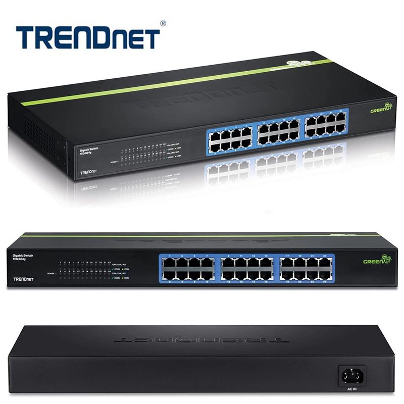 TRENDNET - Switch 24 Puertos TRENDNET TEG-S24G 10/100/1000mbps rj45 lan GIGABIT