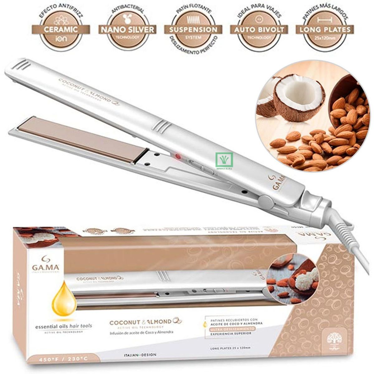 GAMA - Alisadora Elegance Coconut  Almond Antifrizz