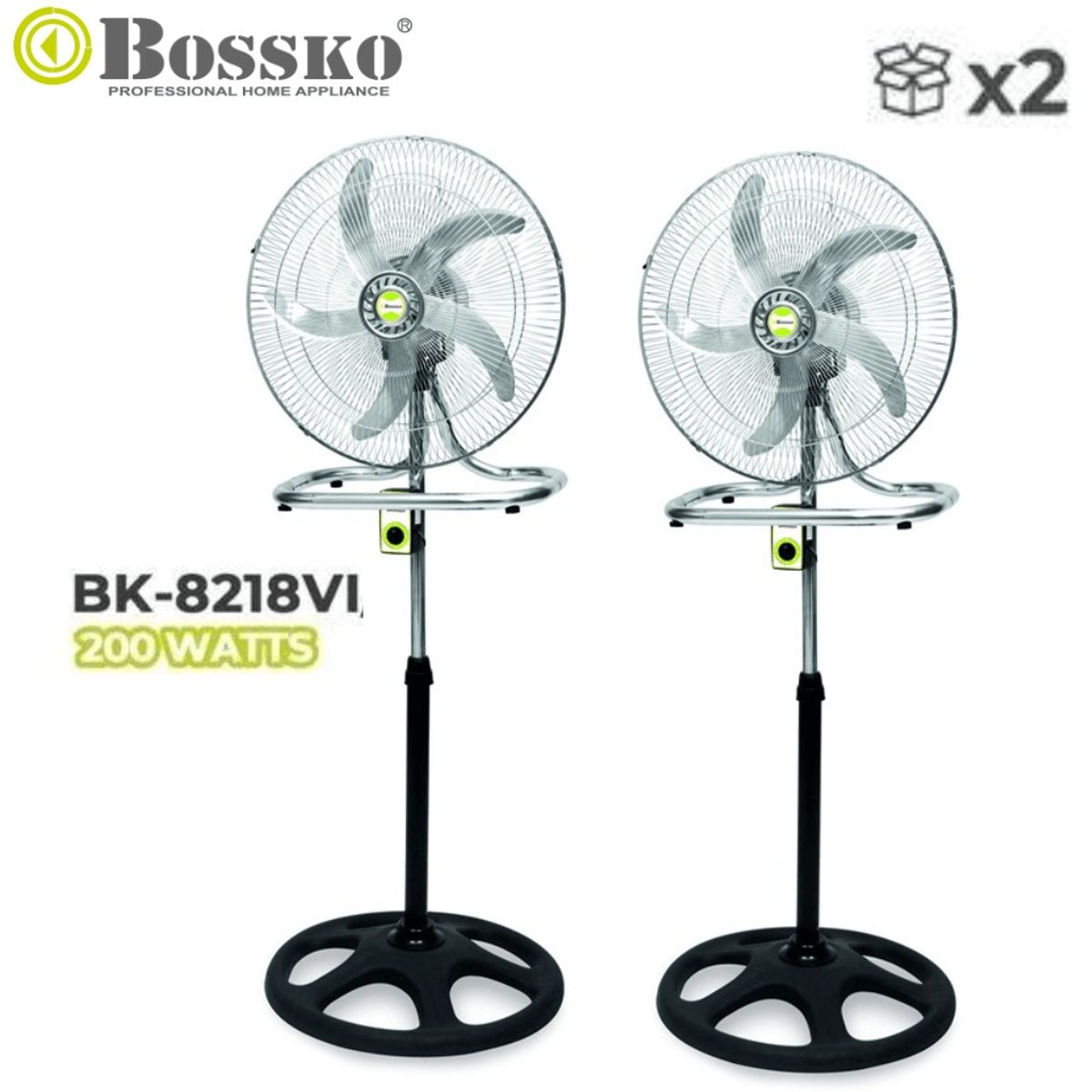BOSSKO - Combo Ventilador Pedestal BOSSKO 3 EN 1 DE 18″ 200 W BK-8219VI
