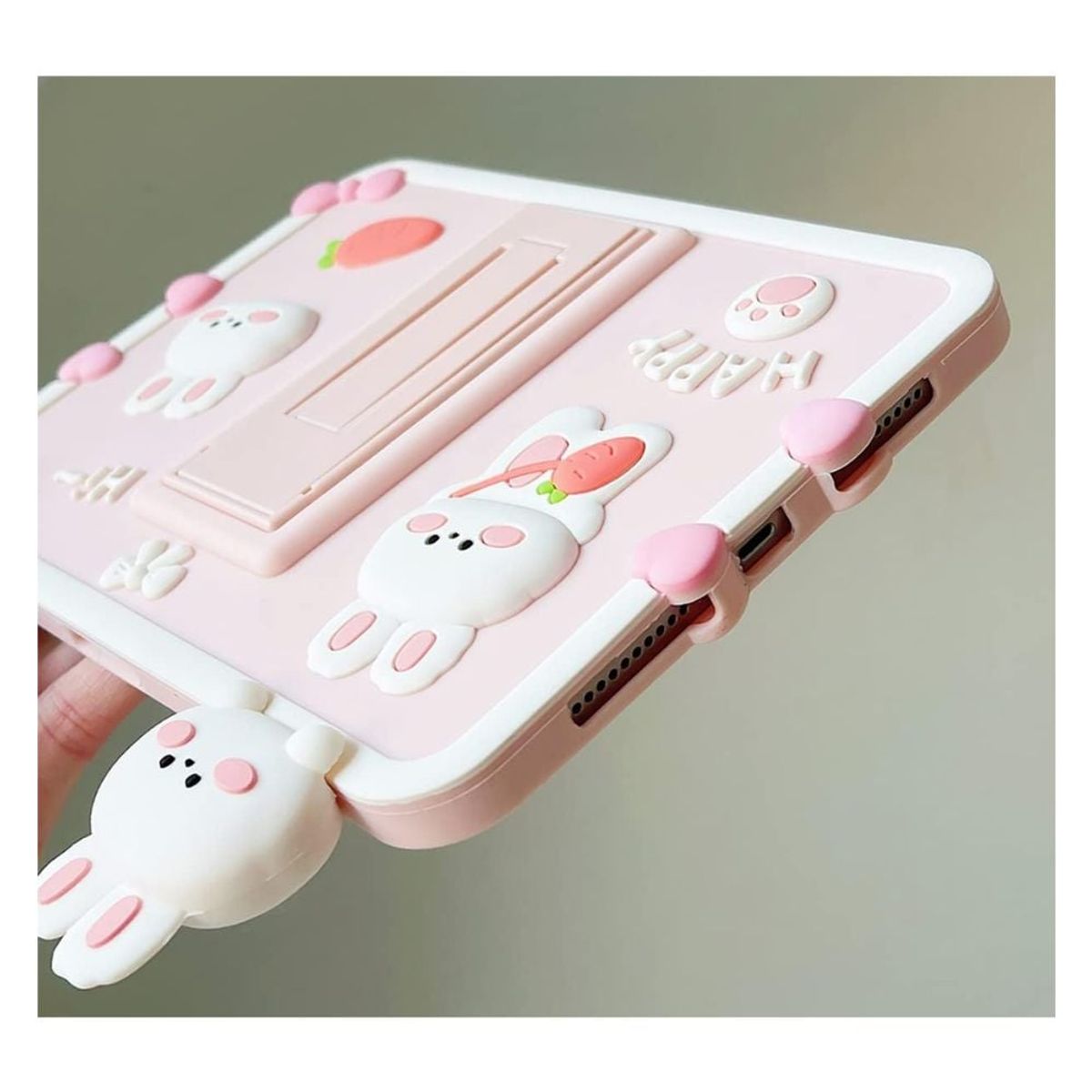 GENERICO - Funda 3D case para IPAD AIR 4 / AIR 5 PINK CONEJO