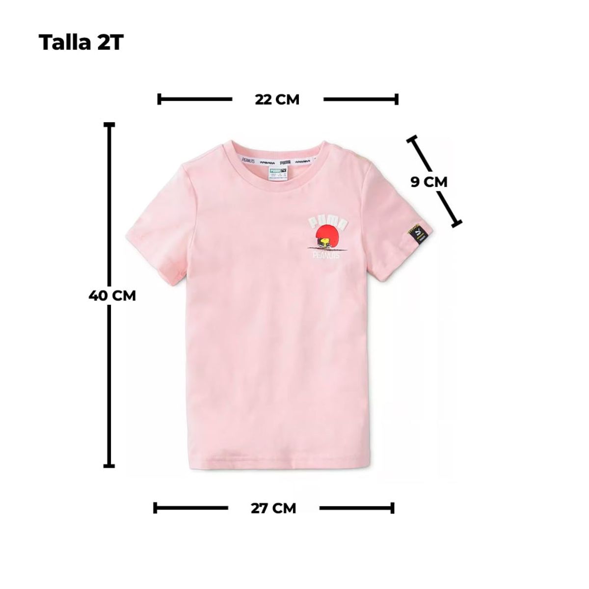 PUMA - Puma Polo Peanuts Crew Neck Rosado Niñas