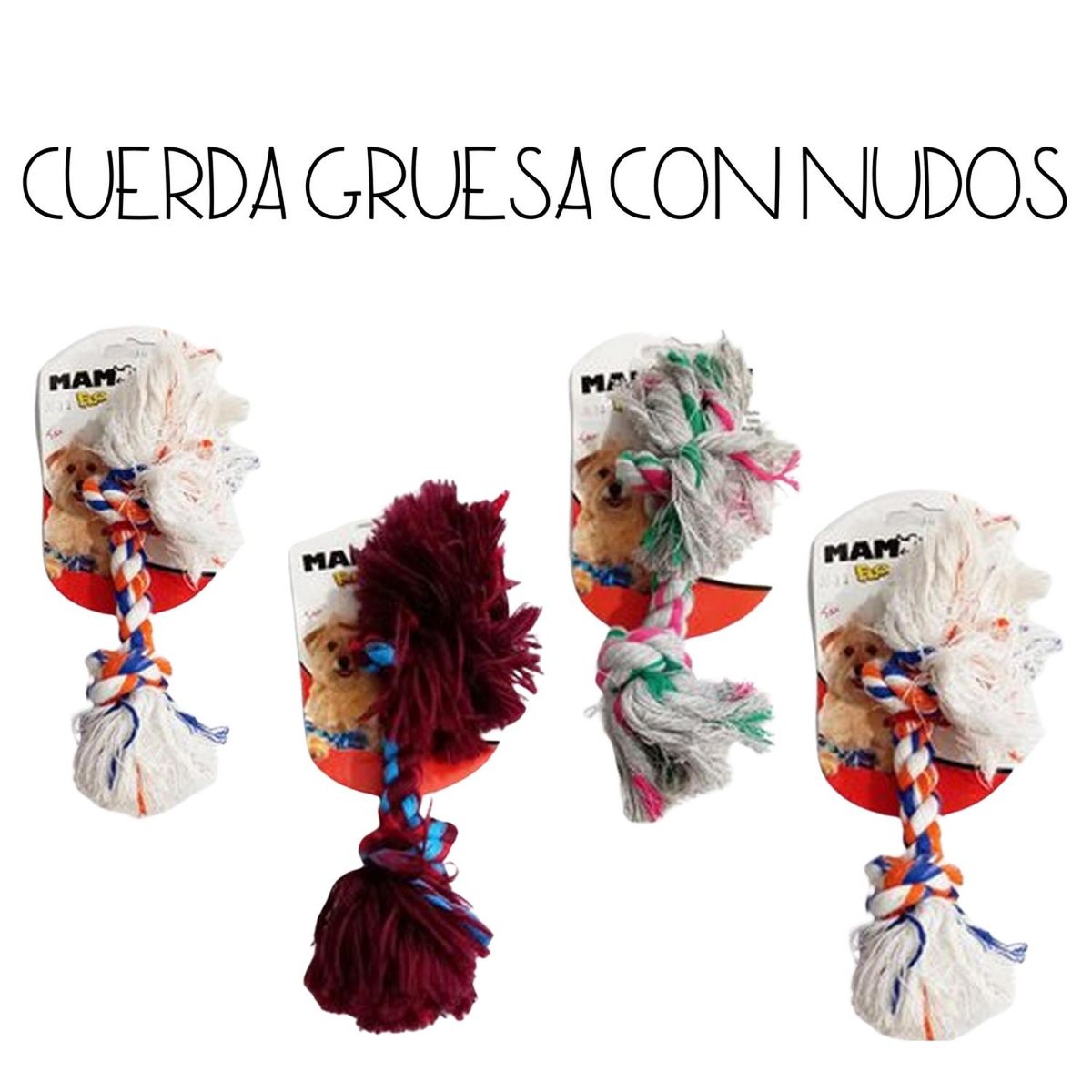 MAMMOTH - Cuerda Con Nudos Para Perros Mammoth - Naranja - Naranja