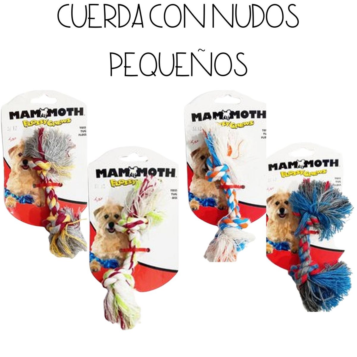 MAMMOTH - Cuerda Con Nudos Para Perros Mammoth - Azul - Verde