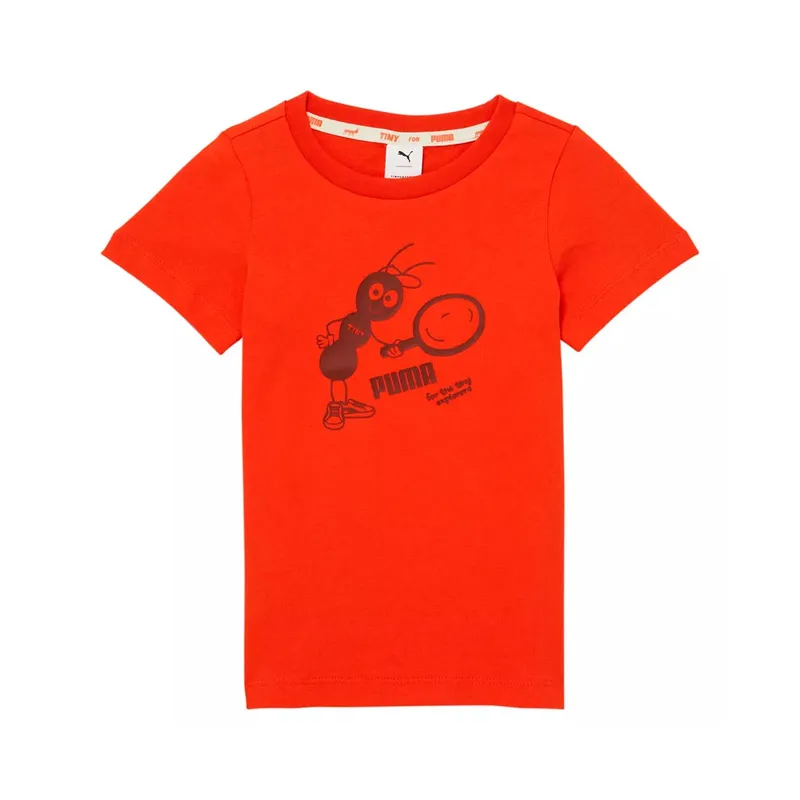 PUMA - Puma Polo Tiny X Graphic Crew Neck Short Sleeve Niños 2T