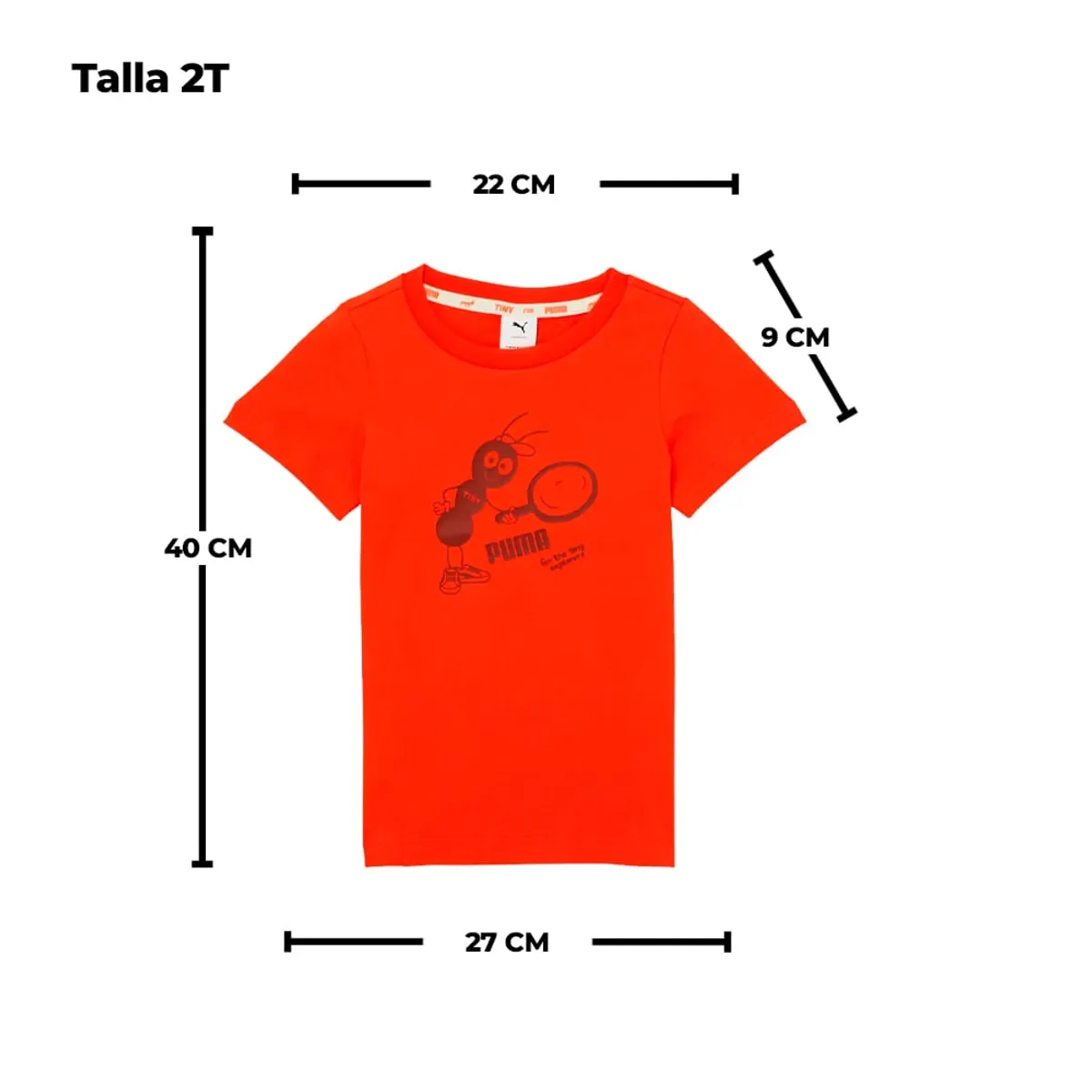 PUMA - Puma Polo Tiny X Graphic Crew Neck Short Sleeve Niños 2T