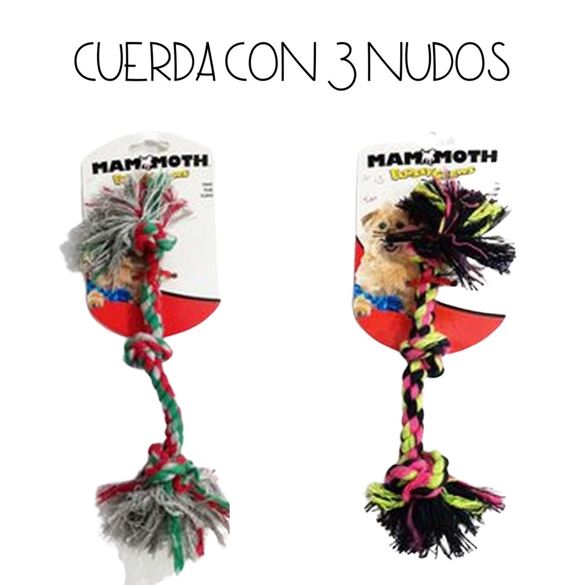MAMMOTH - Cuerda Con Nudos Para Perros Mammoth - Verde - Verde