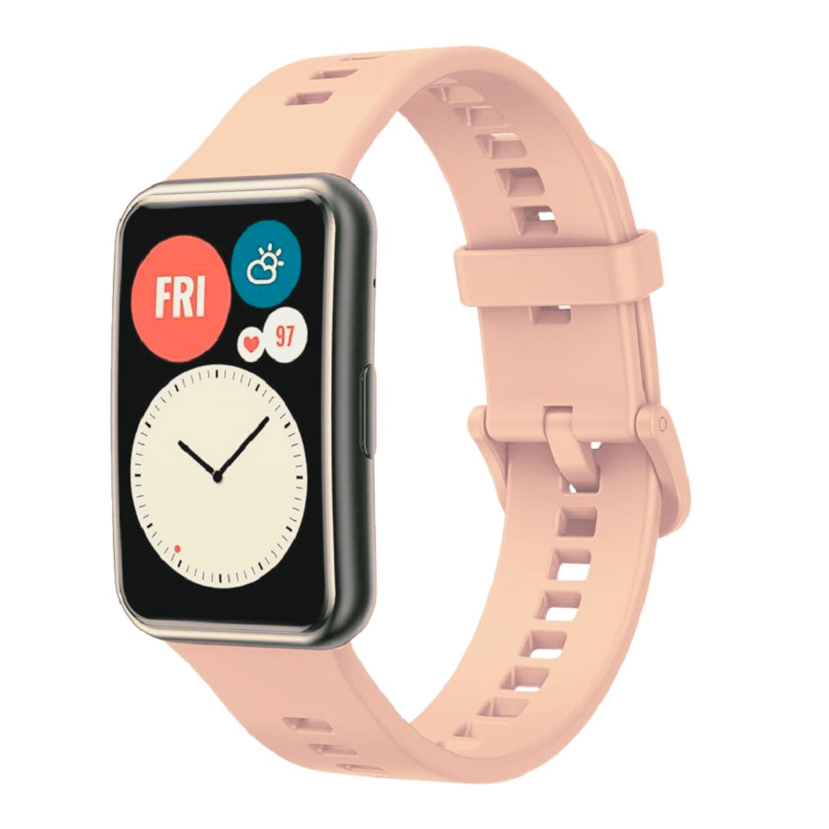 GENERICO - CORREA SILICONA PARA HUAWEI WATCH FIT - ROSA