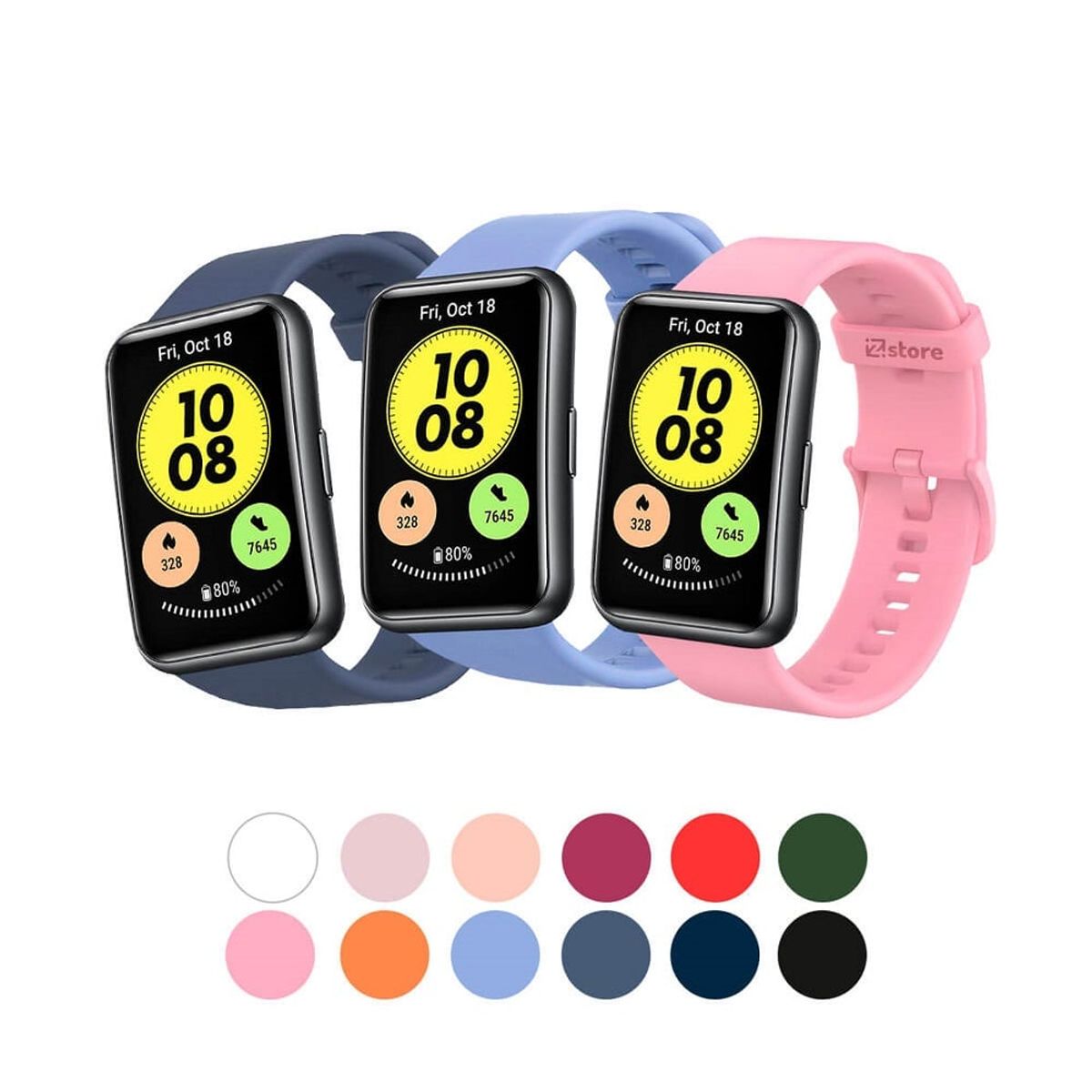GENERICO - CORREA SILICONA PARA HUAWEI WATCH FIT - ROSA