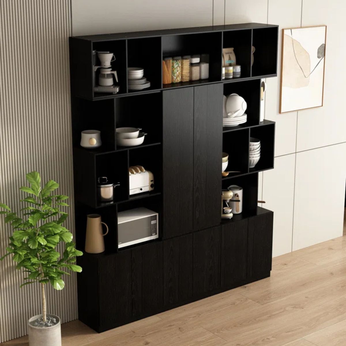 TU MESITA - Alacena Organizador de Cocina Sayuri color Negro TU MESITA