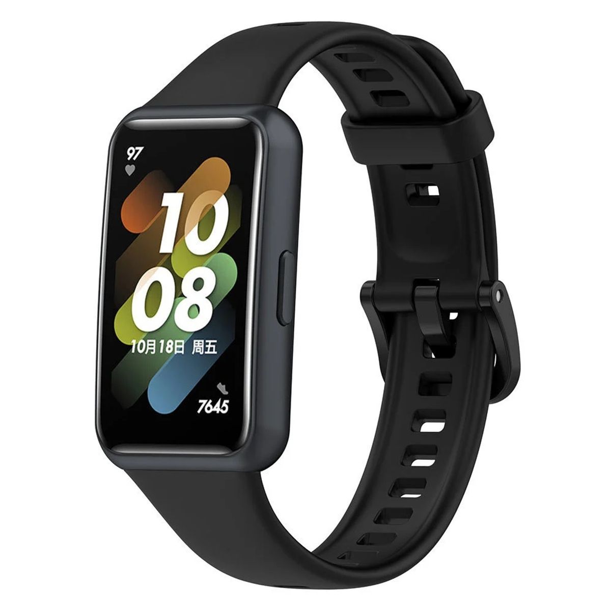 GENERICO - CORREA SILICONA PARA HUAWEI BAND 7 - NEGRO