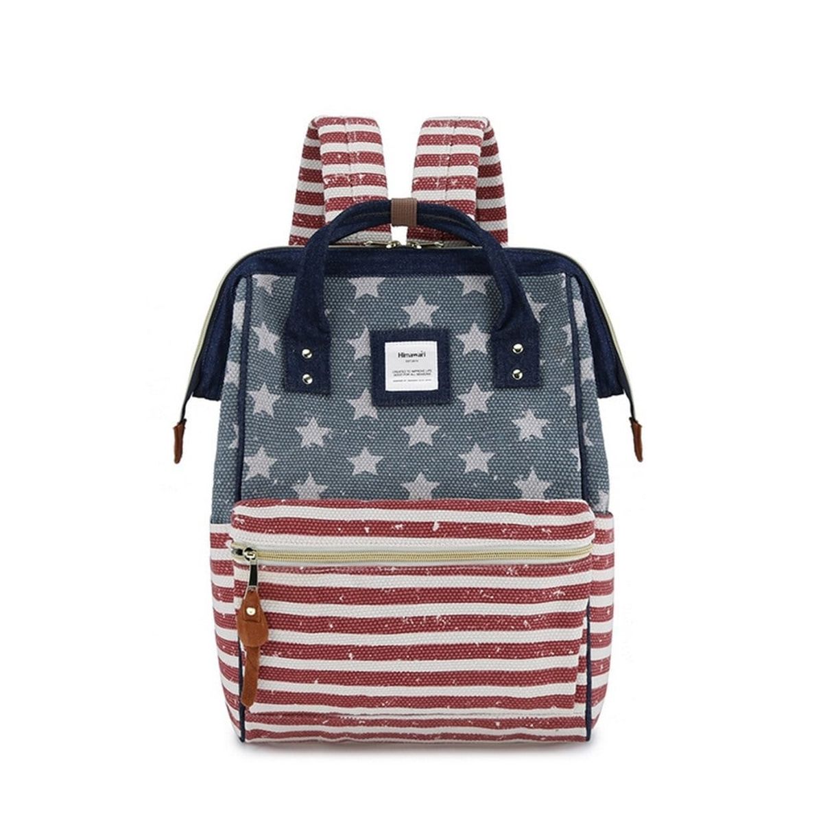 HIMAWARI - Himawari - Mochila escolar o de viaje porta Laptop H9002-1 Azul y Rojo