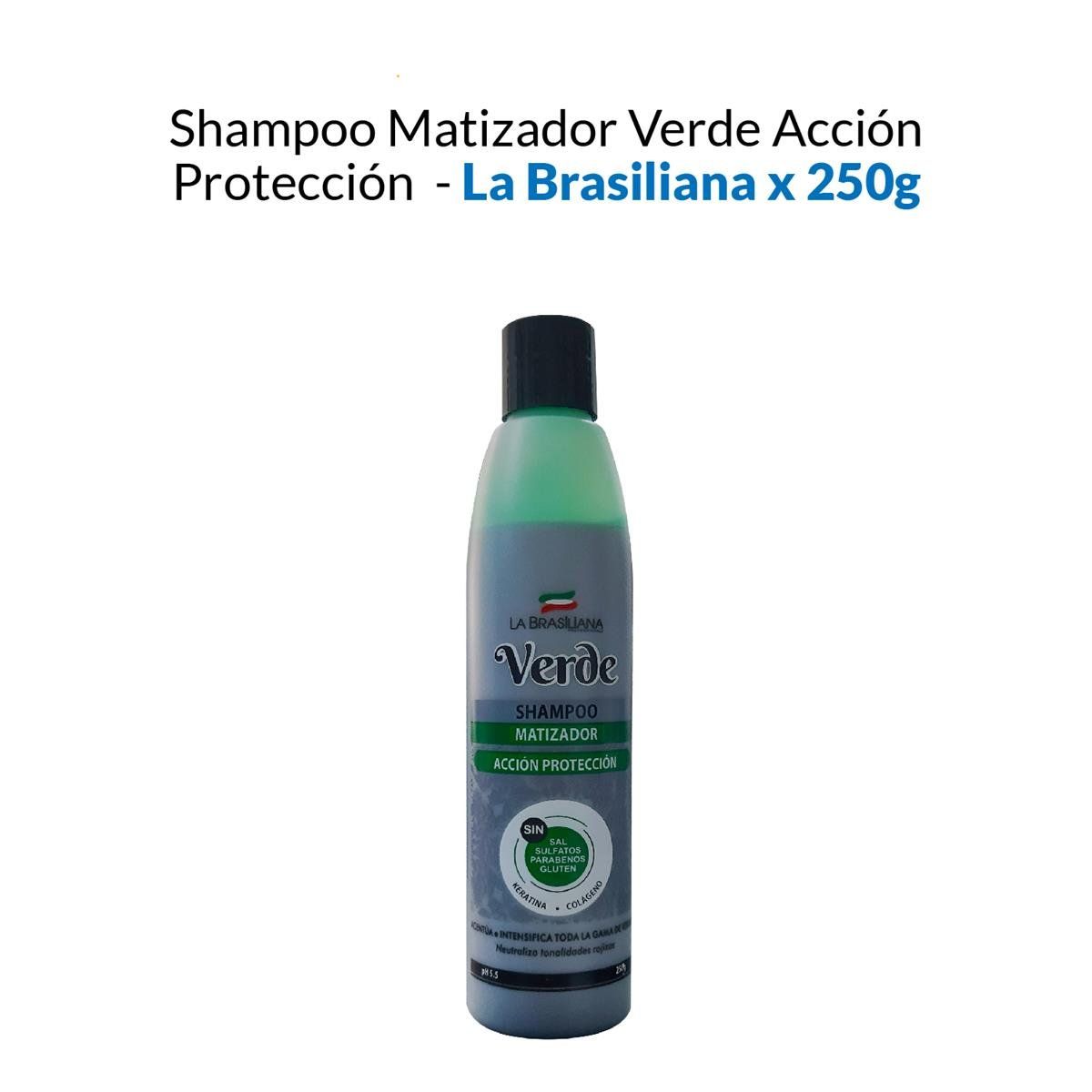 LA BRASILIANA - Shampoo Matizador Verde Acción Protección La Brasiliana 250Gr
