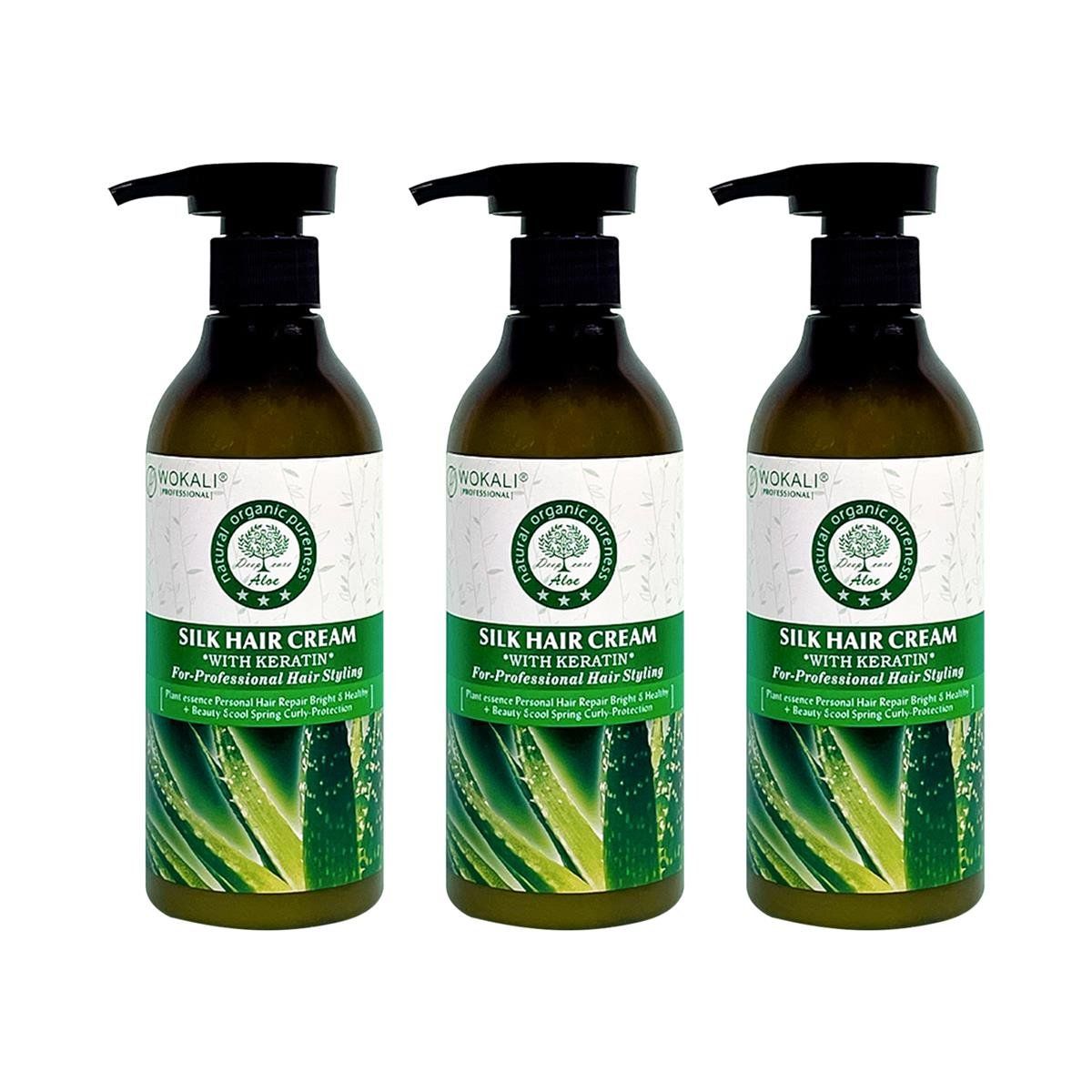 WOKALI - Crema De Aloe Vera Wokali 300ml 3 Unidades