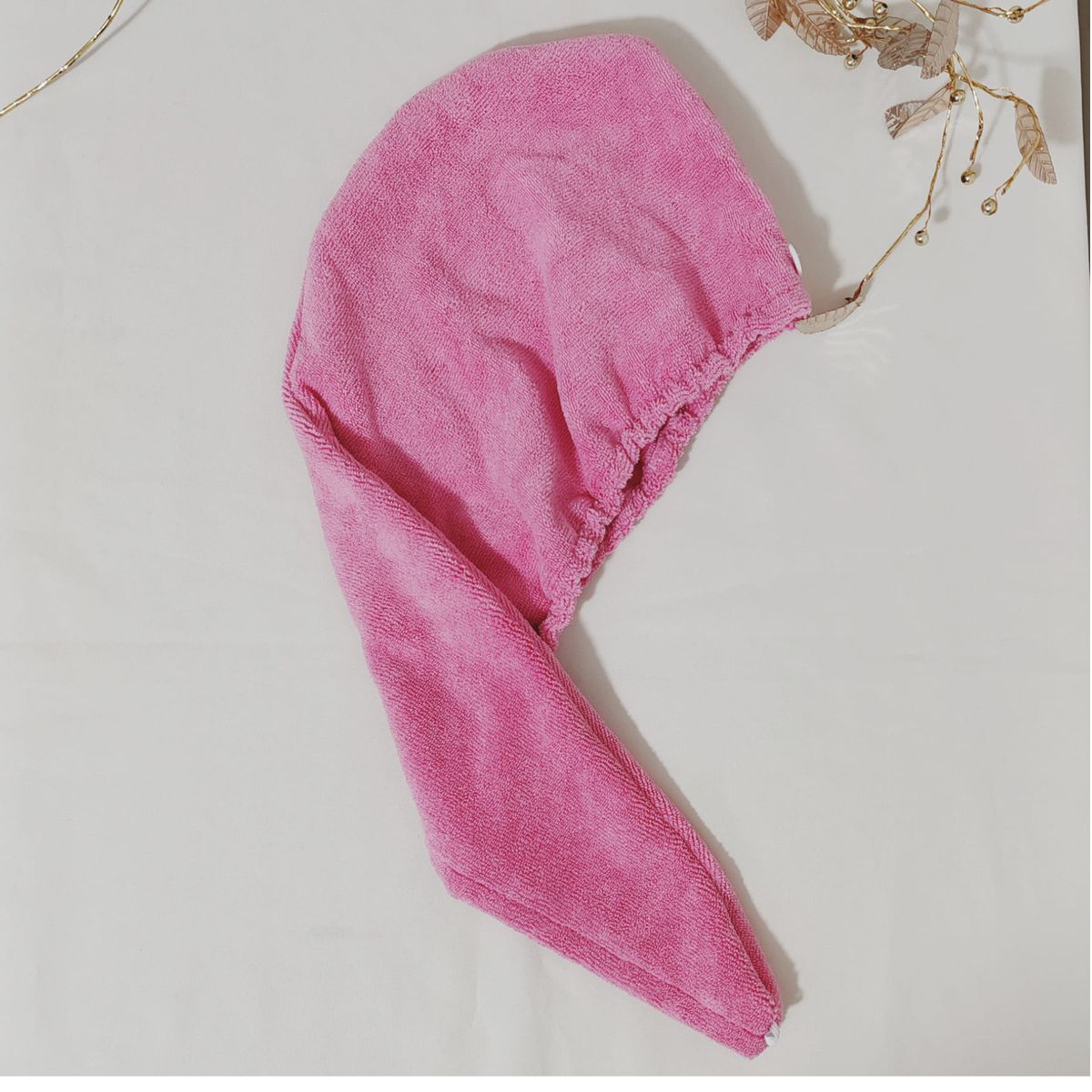 GENERICO - Toalla Turbante de Microfibra - Color Rosado