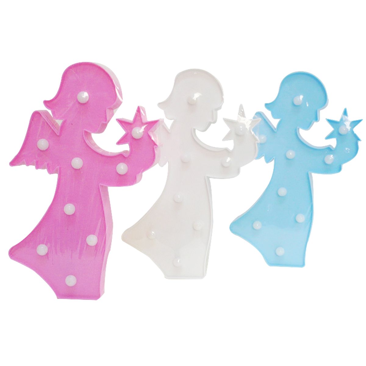 GENERICO - Lámpara Decorativa Led Mesa // Forma de Angel  // 3  unidades