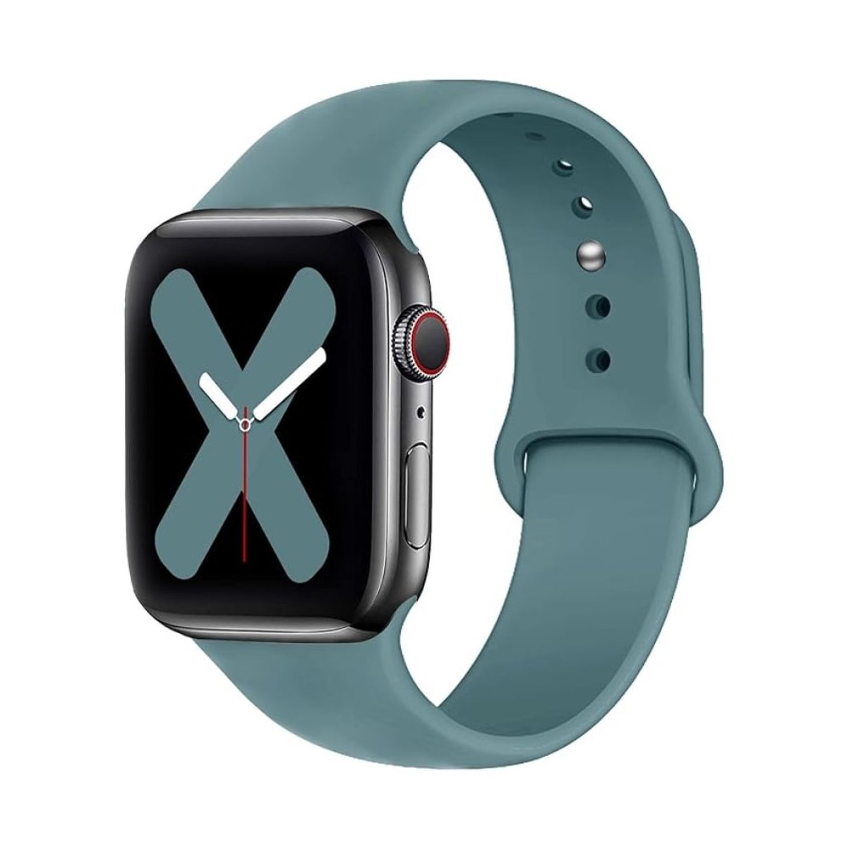 GENERICO - CORREA DE SILICONA PARA WATCH 42-44-45-49 MM VERDE PINO