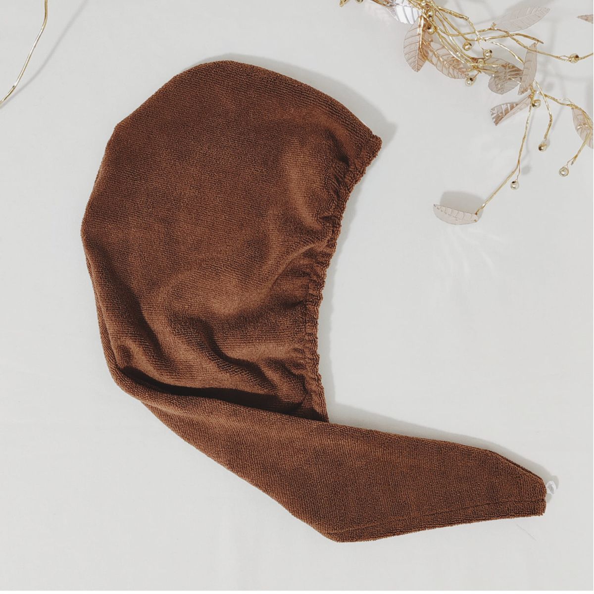 GENERICO - Toalla Turbante de Microfibra - Color Marrón