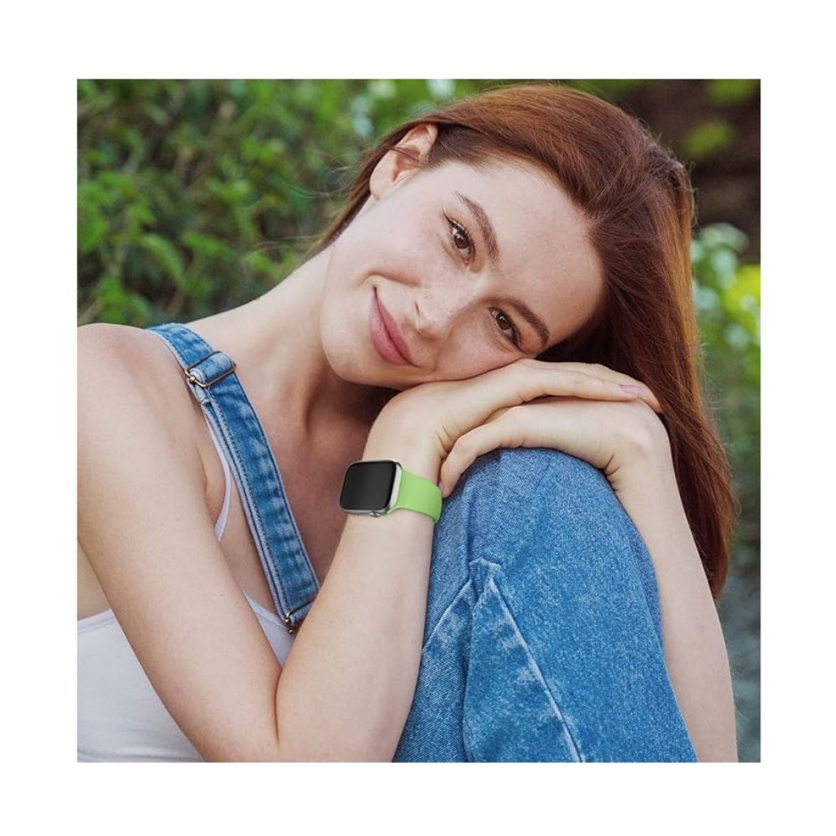 GENERICO - CORREA DE SILICONA PARA WATCH 42-44-45-49 MM VERDE MENTA