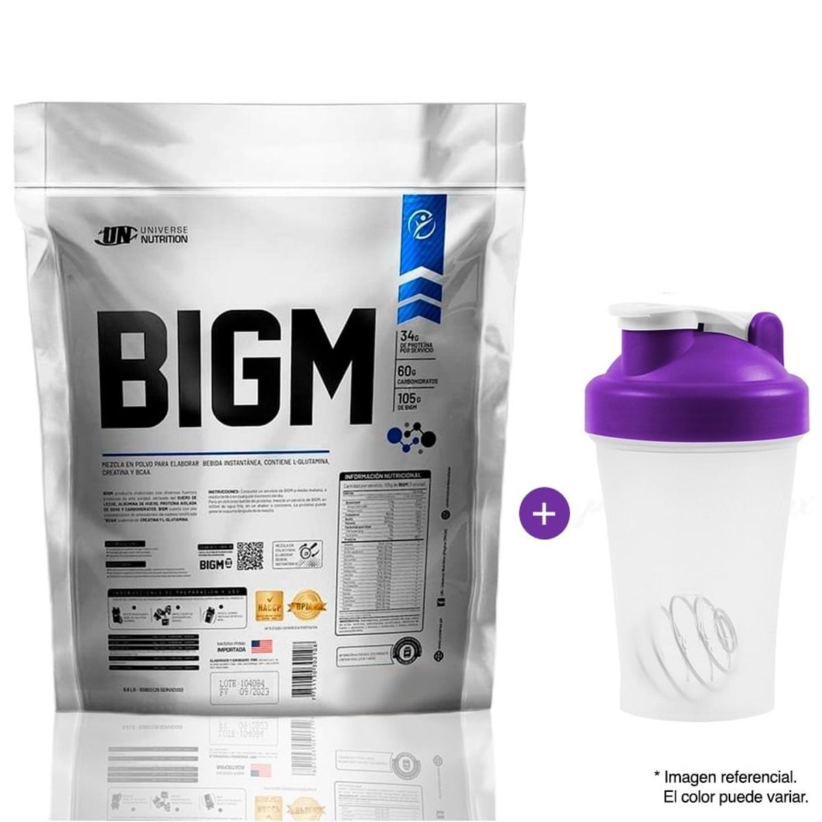 UNIVERSE NUTRITION - Proteína Bigm 5 kg Universe Nutrition Vainilla + Shaker