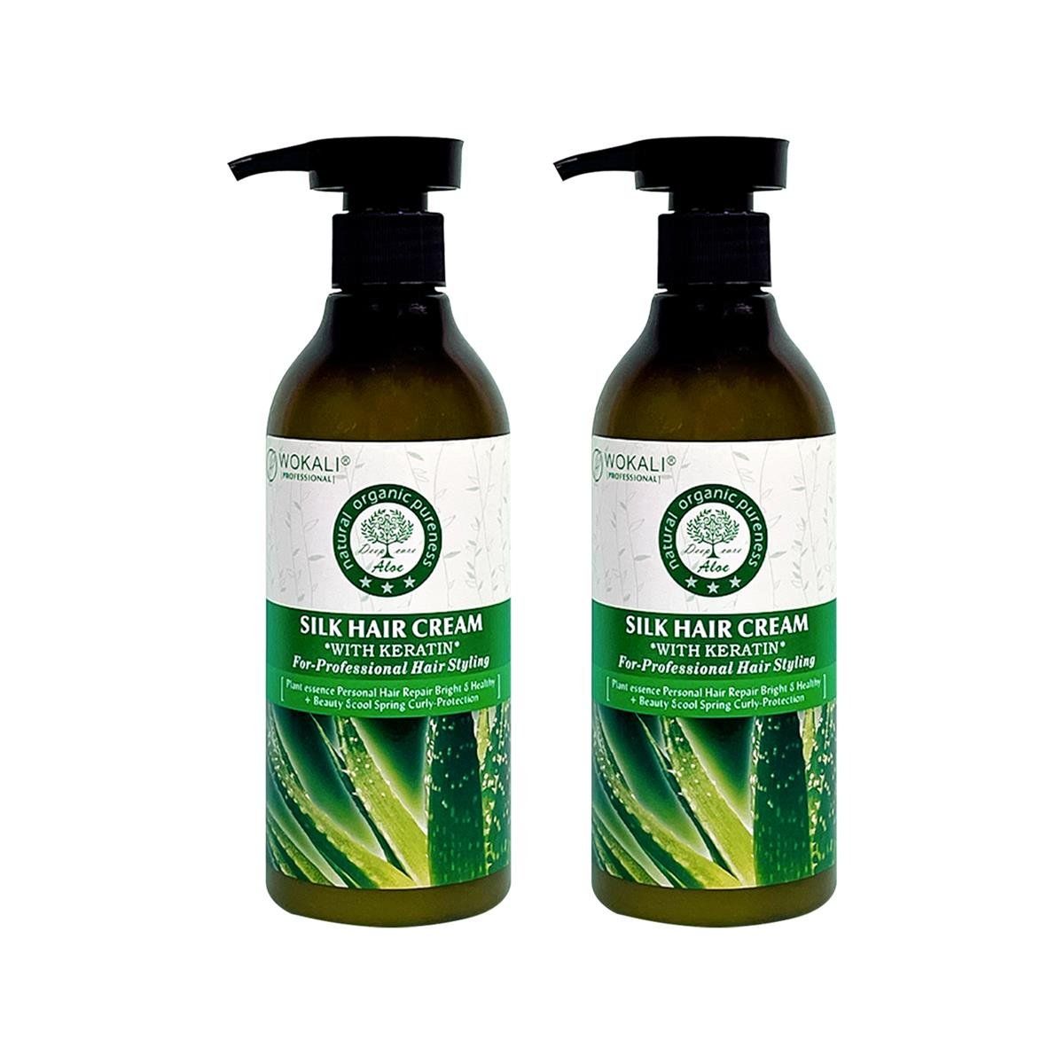 WOKALI - Crema De Aloe Vera Wokali 300ml 2 Unidades