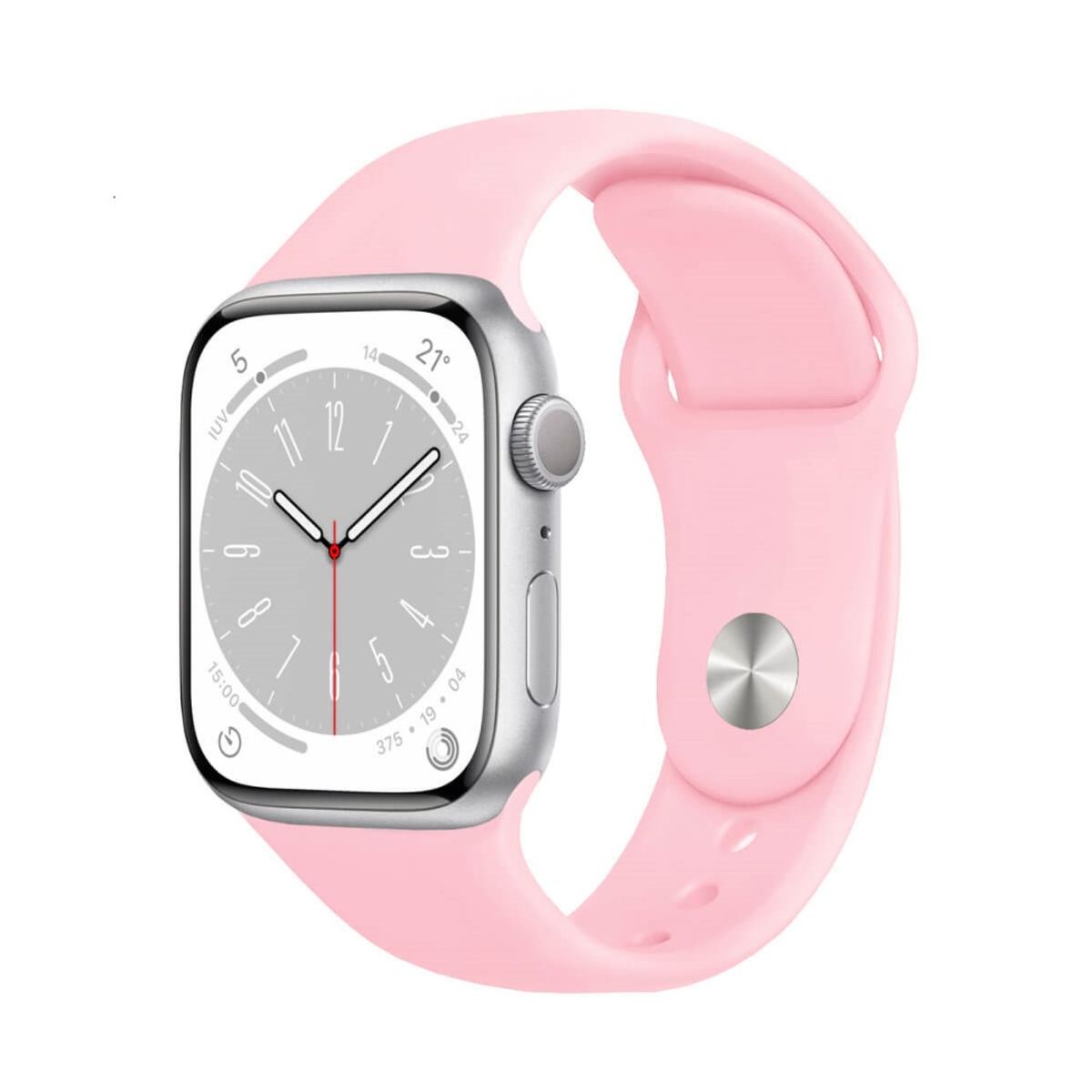 GENERICO - CORREA DE SILICONA PARA WATCH 38-40-41 MM ROSA CLARO