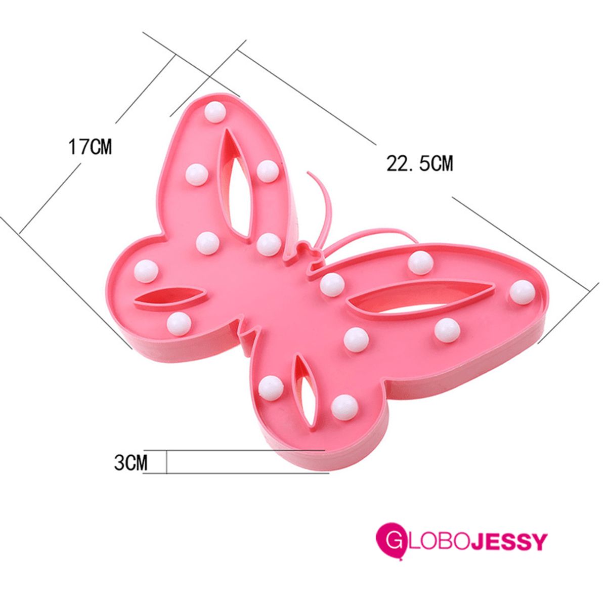 GENERICO - Lámpara Decorativa Led Mesa // Forma de MARIPOSA // 2 unidades