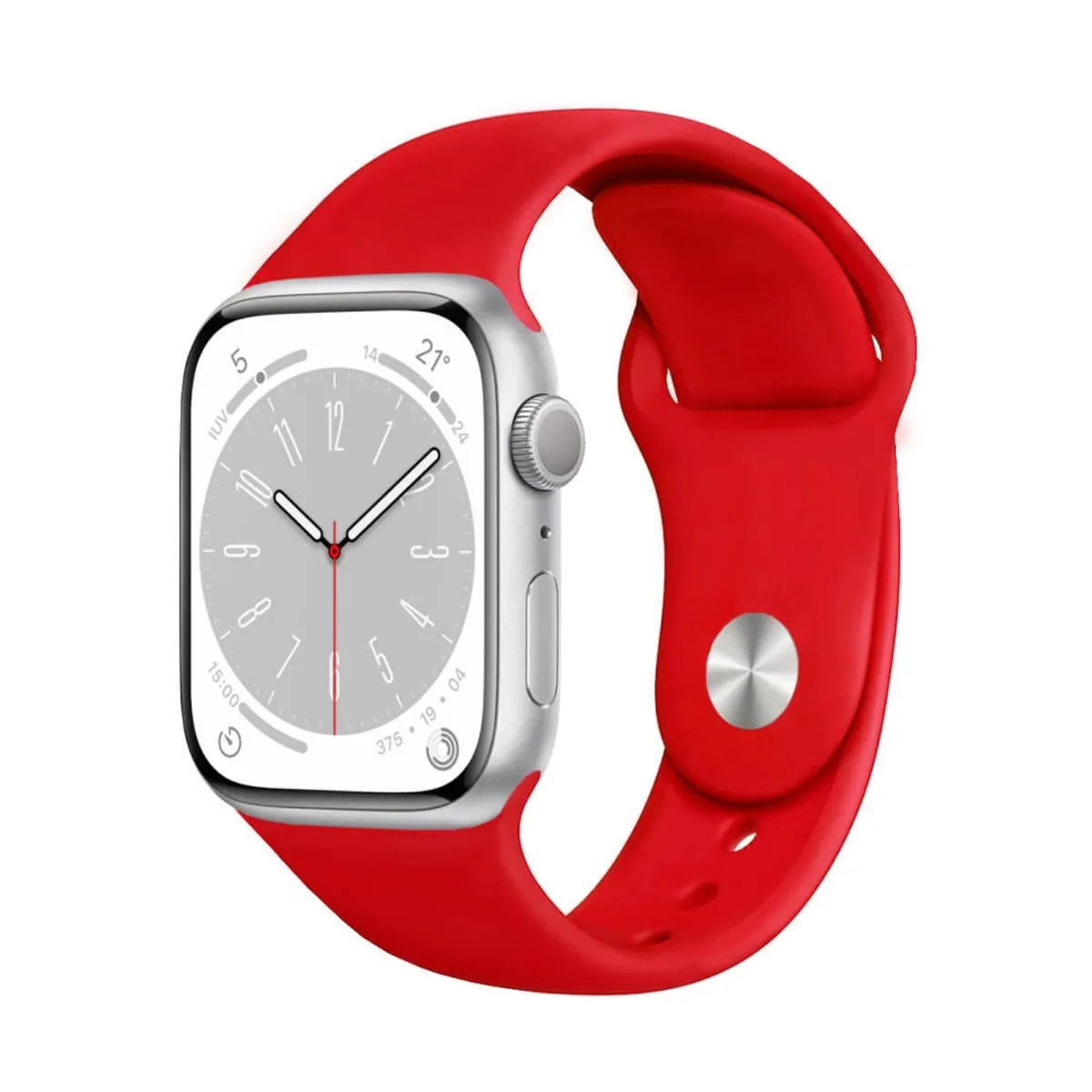 GENERICO - CORREA DE SILICONA PARA WATCH 38-40-41 MM ROJO CEREZA