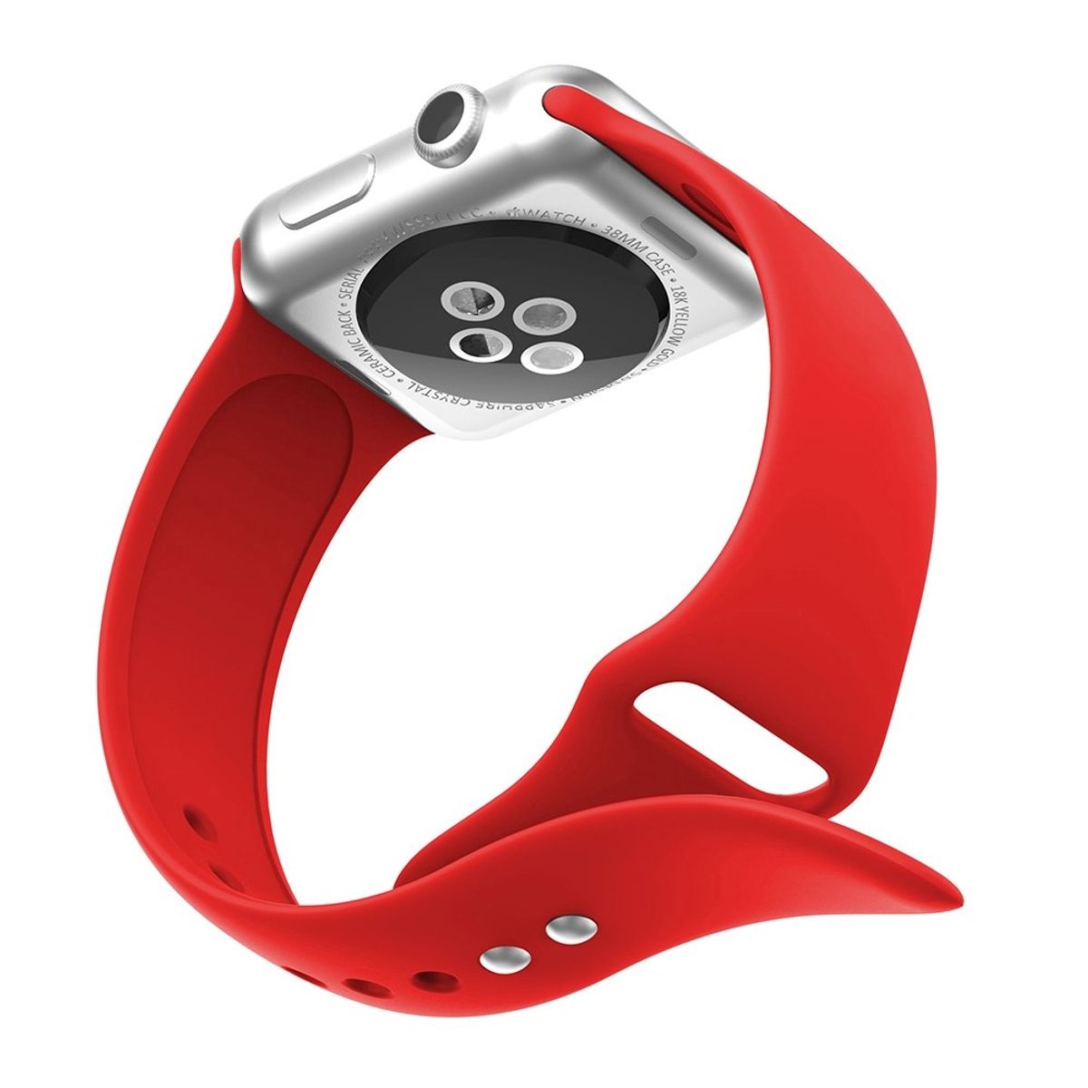 GENERICO - CORREA DE SILICONA PARA WATCH 38-40-41 MM ROJO CEREZA
