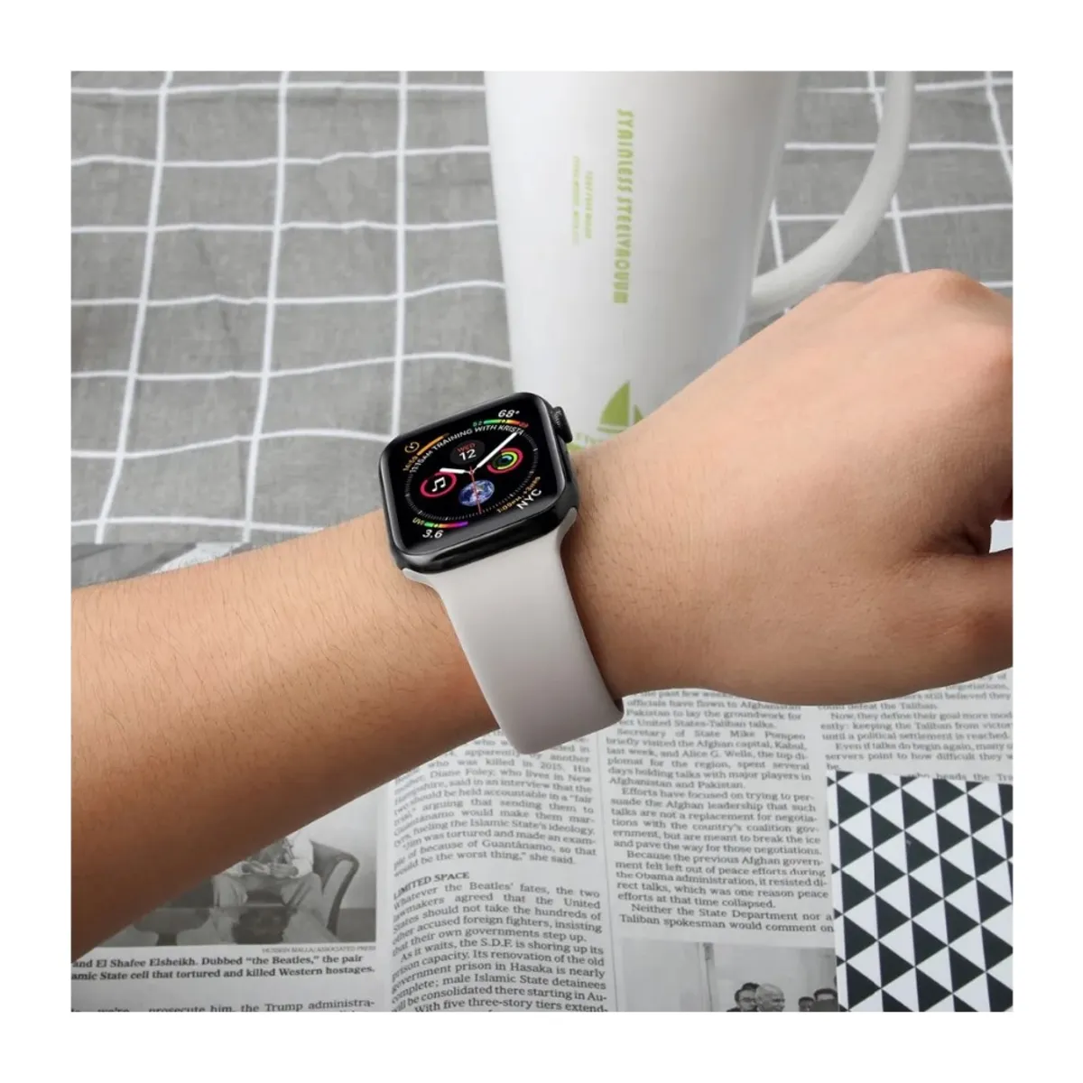 GENERICO - CORREA DE SILICONA PARA WATCH 38-40-41 MM GRIS PLOMO