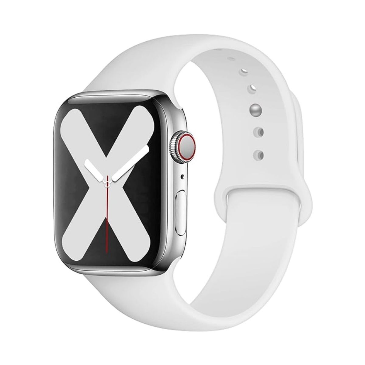 GENERICO - CORREA DE SILICONA PARA WATCH 42-44-45-49 MM BLANCO