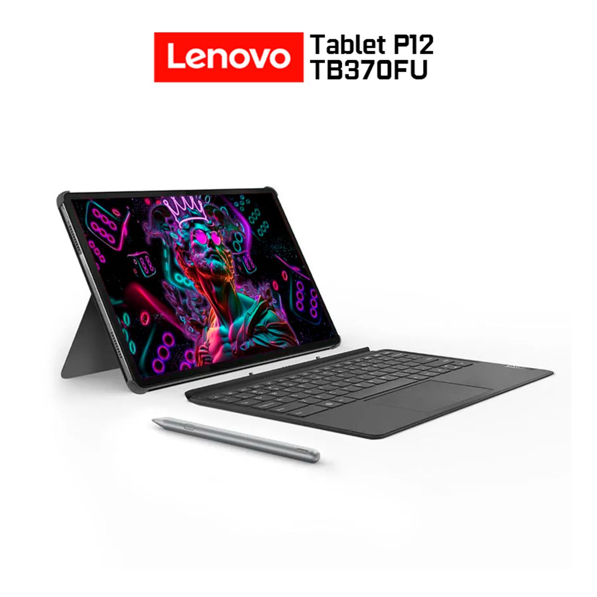 LENOVO - Tablet Lenovo Tab P12 TB370FU 8gb+256gb+Teclado Y Lápiz Wi-fi–Pantalla 12.7 3K Octa-Core