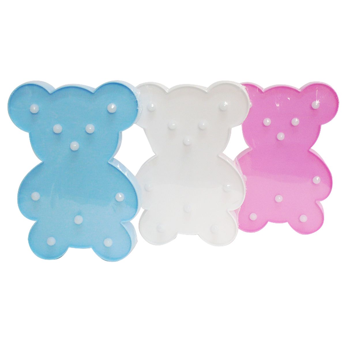 GENERICO - Lámpara Decorativa Led Mesa // Forma de OSO  // 3 unidades