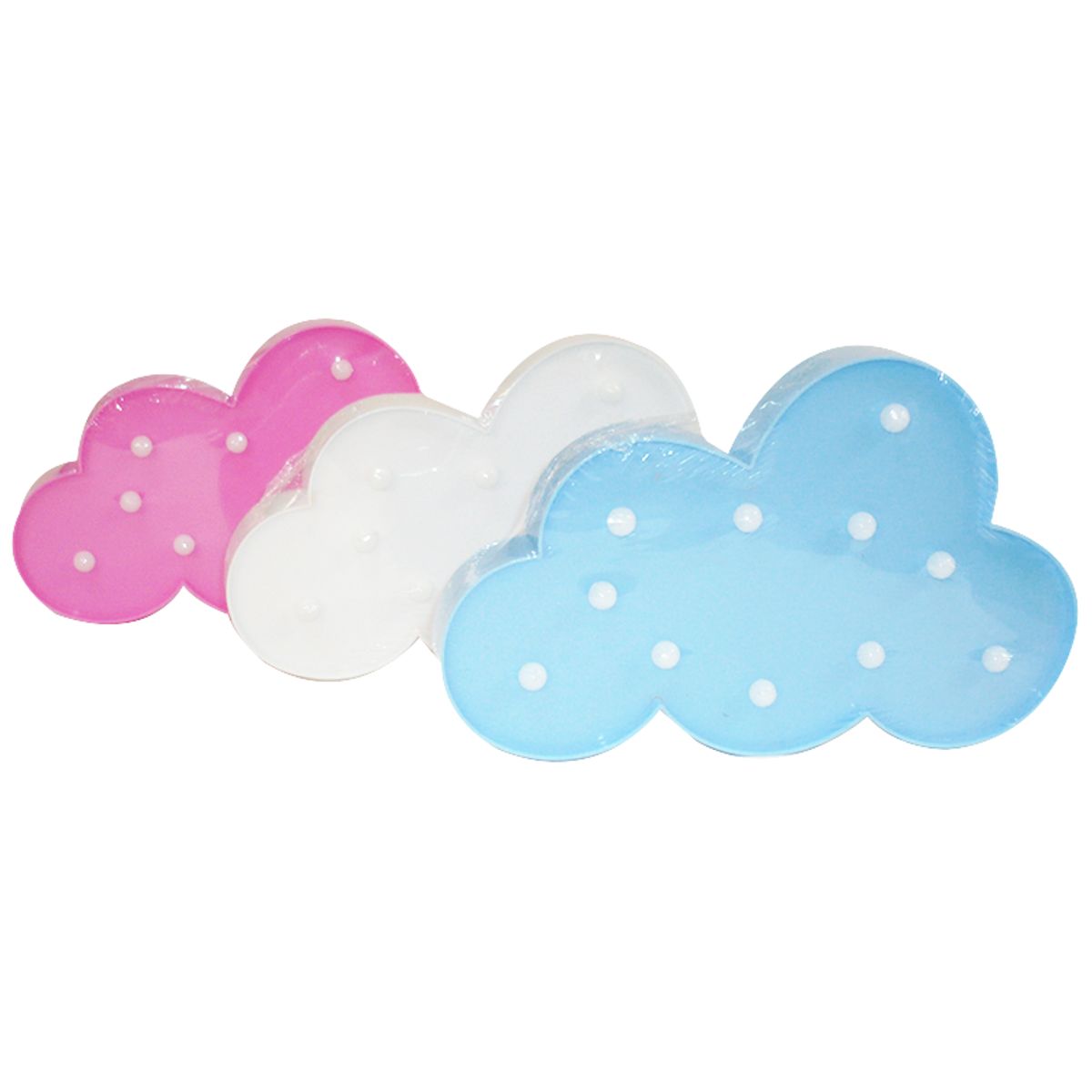 GENERICO - Lámpara Decorativa Led Mesa // Forma de Nube  // 3 unidades