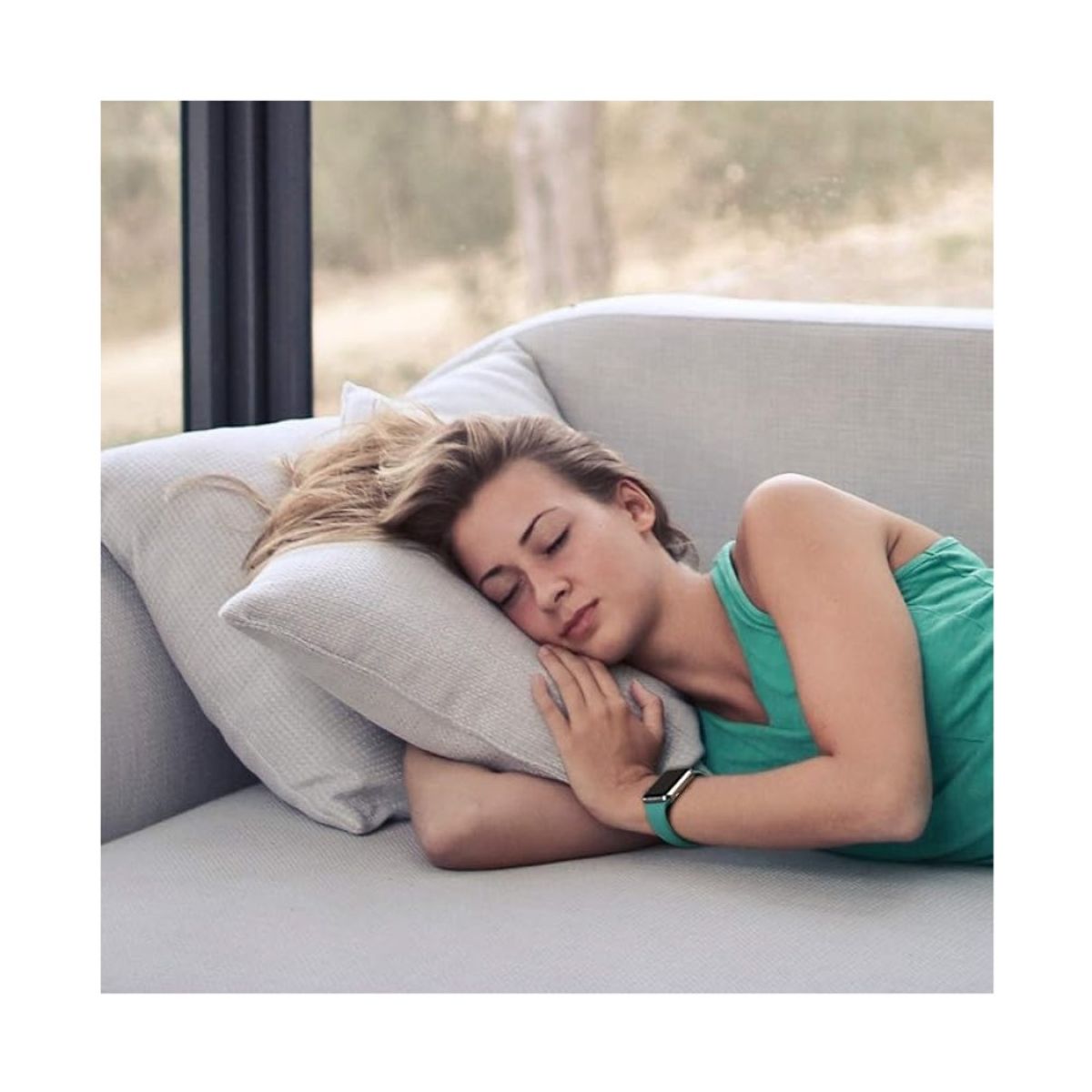 GENERICO - CORREA DE SILICONA PARA WATCH 38-40-41-42 MM VERDE AZULADO