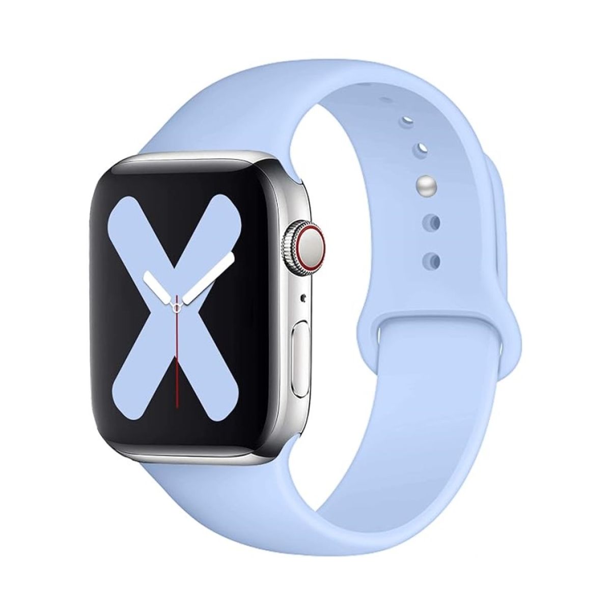 GENERICO - CORREA DE SILICONA PARA WATCH 42-44-45-49 MM AZUL CLARO