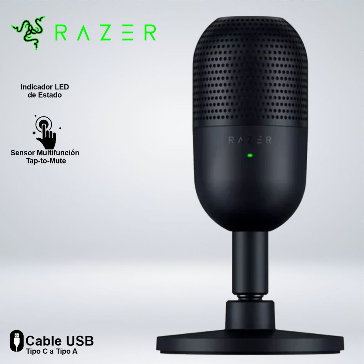 RAZER - MICROFONO RAZER SEIREN V3 MINI SENSOR MUTE SUPREME RUIDO