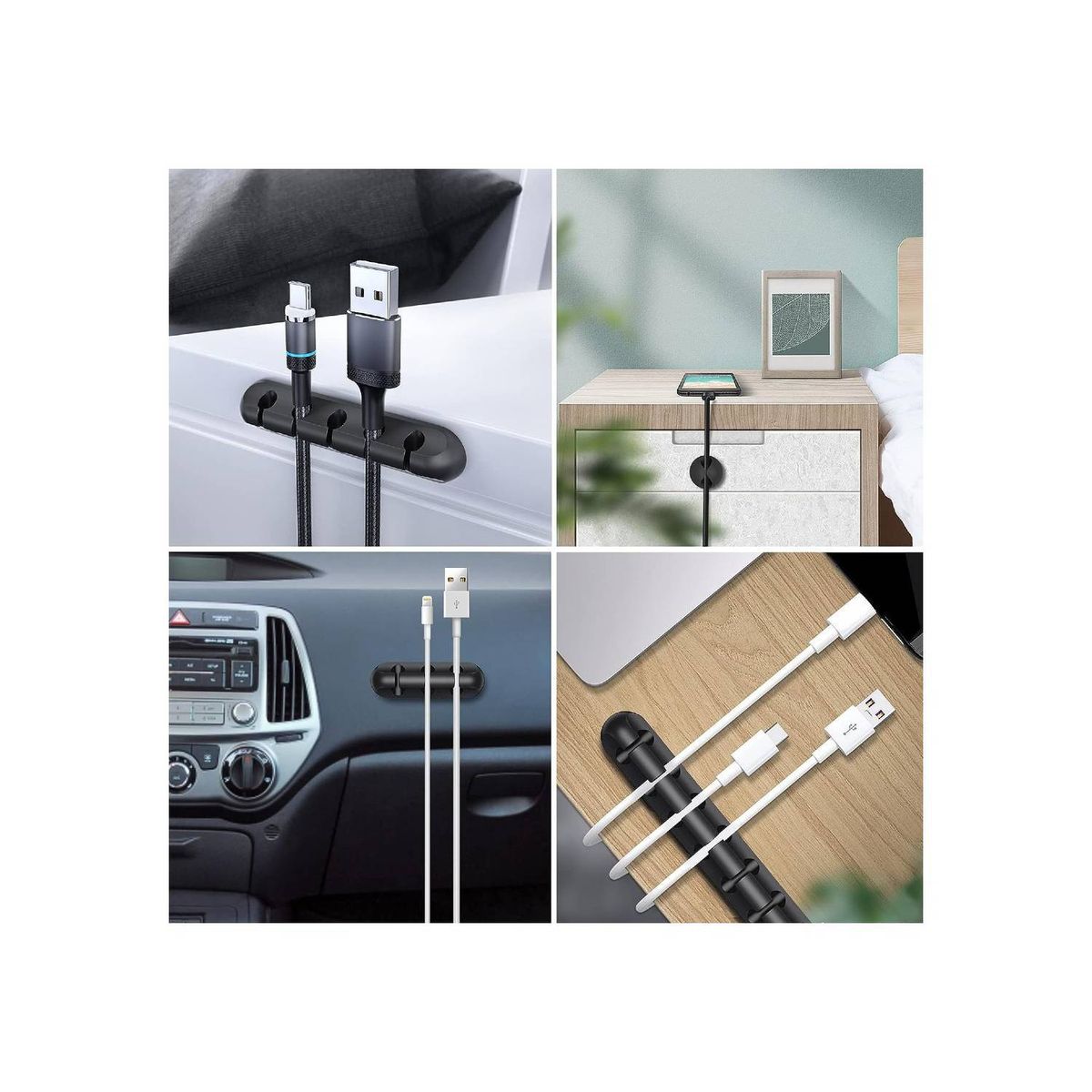 GENERICO - Organizador de Cables USB para Oficina Escritorio