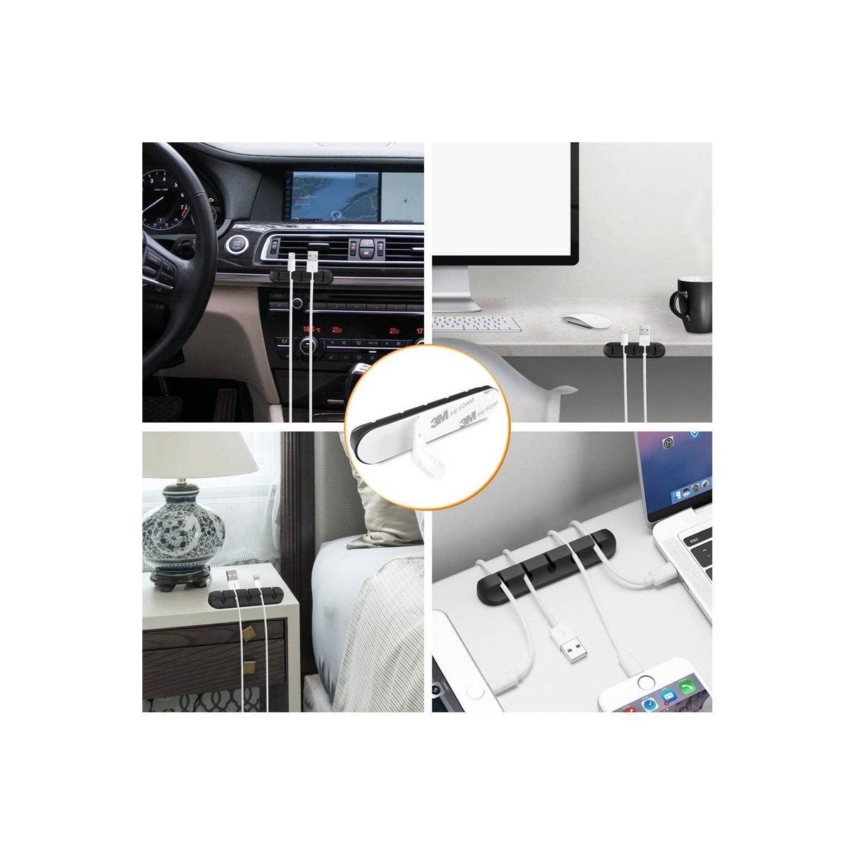 GENERICO - Organizador de Cables USB para Oficina Escritorio