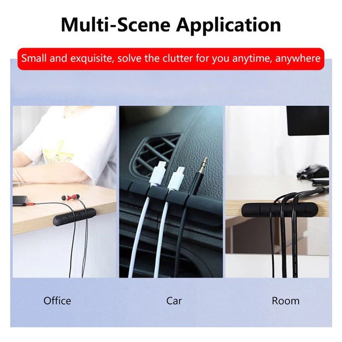 GENERICO - Organizador de Cables USB para Oficina Escritorio