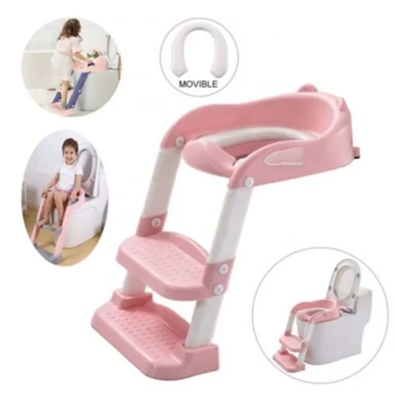 DOUX BEBE - Asiento Entrenamiento Para Niños con Escalera Rosado