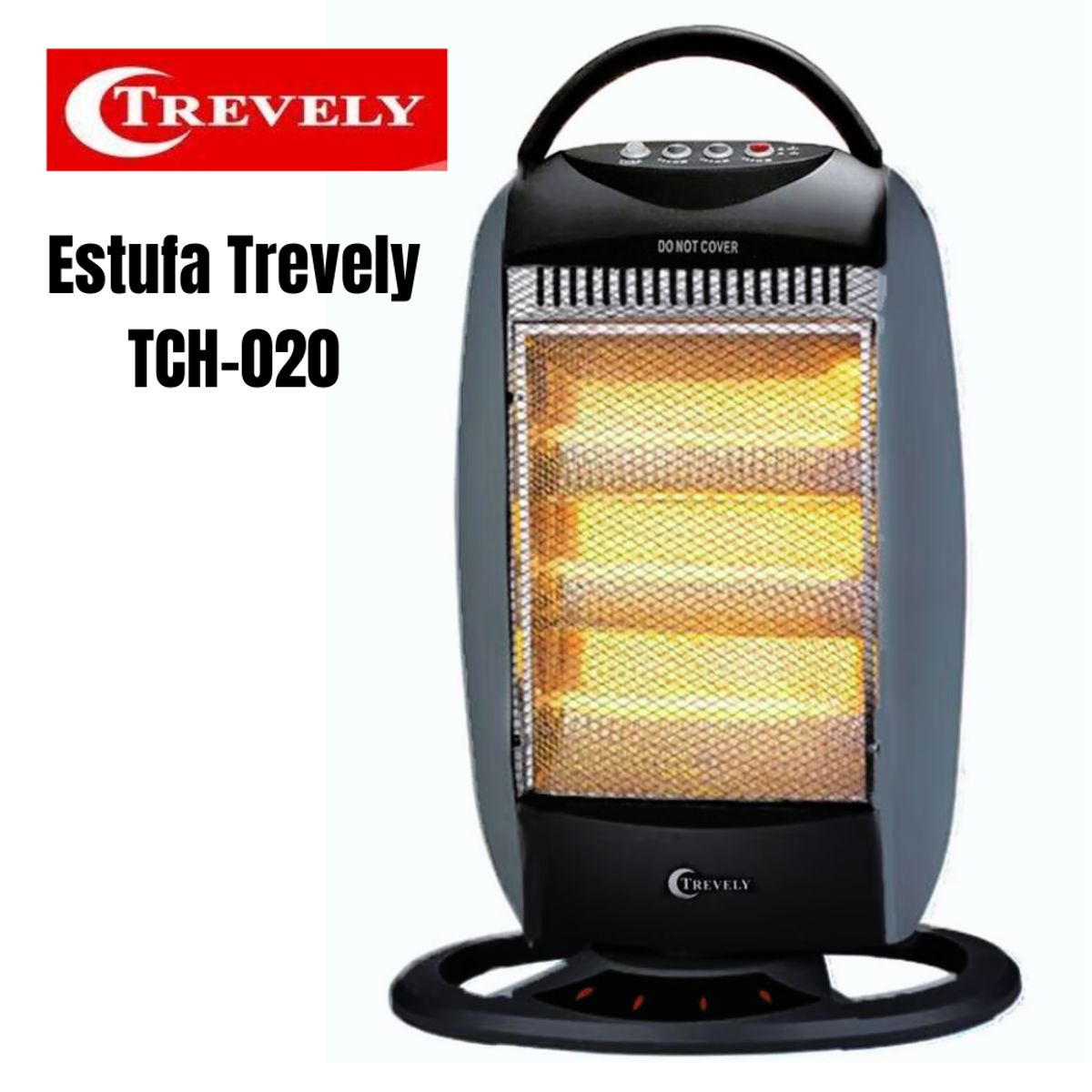TREVELY - Calentador Electrico Halogeno - Estufa Trevely TCH-020