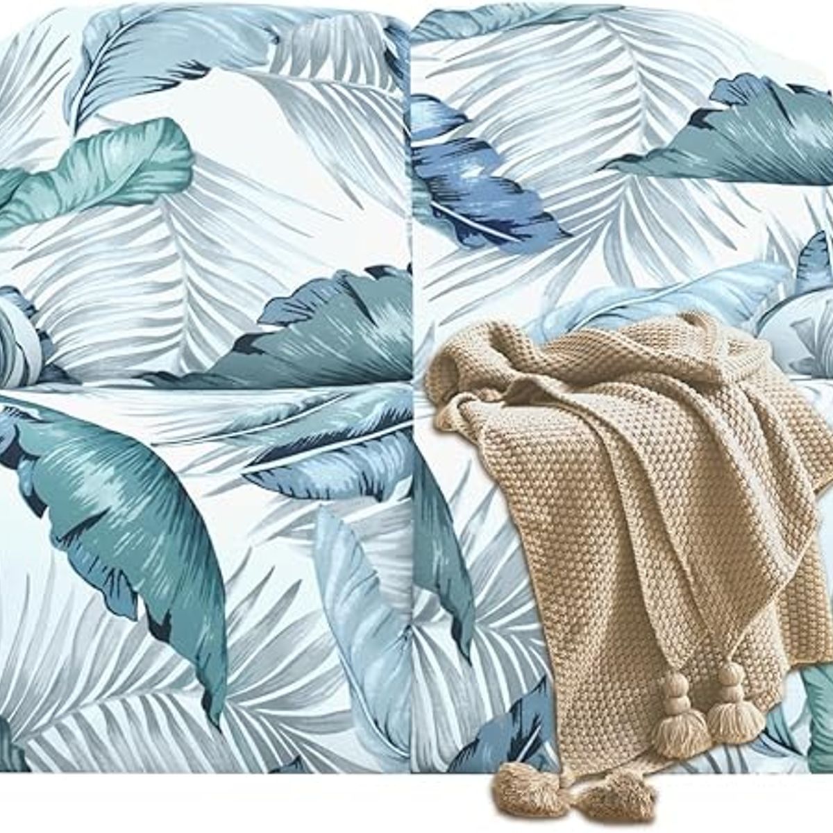 GENERICO - Fundas Spandex Set 1-2-3 cuerpos -Tipo L Set 2-3 - Turquesa c Diseño