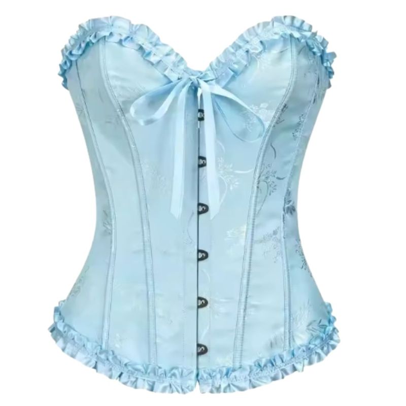 GENERICO - Corset Princess Celeste Encaje Mujer Victoriano